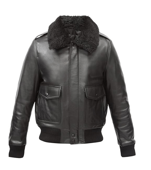A2 Aviator Bomber Leather Jacket for Men - Genuine Leather Brown Bombe