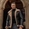 B3 Aviator Jacket – Men’s RAF Sheepskin Shearling Leather Bomber B3 Aviator Jacket for Men – Sheepskin Shearling Leather RAF Style