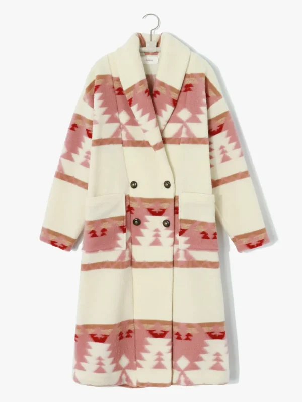Beth Dutton Pink Coat – Yellowstone Inspired Wool Blend Women's Coat - Image 2