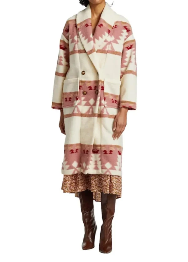 Beth Dutton Pink Coat – Yellowstone Inspired Wool Blend Women's Coat - Image 3