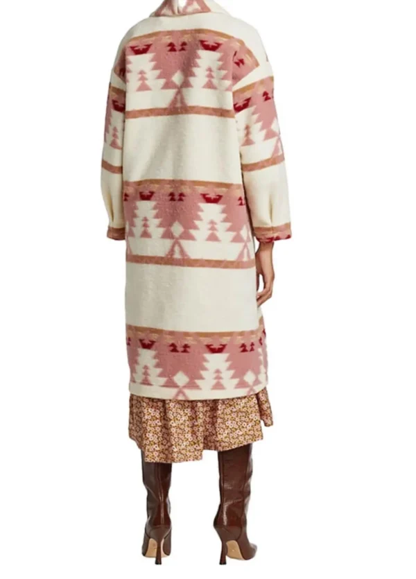 Beth Dutton Pink Coat – Yellowstone Inspired Wool Blend Women's Coat - Image 4