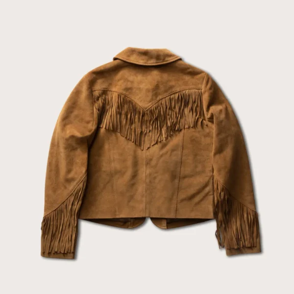 Essential Western Fringe Suede Jacket for Women – Stylish Brown Suede Outerwear - Image 2