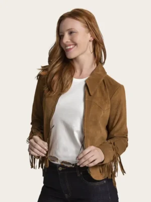 Western Fringe Suede Jacket for Women