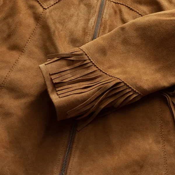Essential Western Fringe Suede Jacket for Women – Stylish Brown Suede Outerwear - Image 5