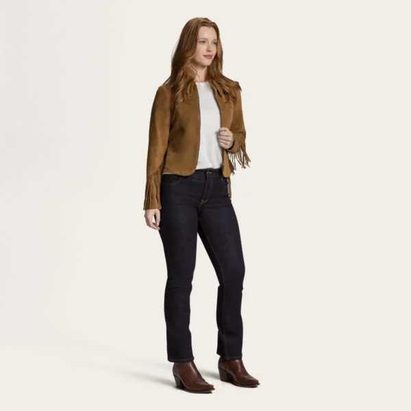 Essential Western Fringe Suede Jacket for Women – Stylish Brown Suede Outerwear - Image 7