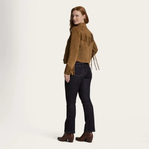 Essential Western Fringe Suede Jacket for Women – Stylish Brown Suede Outerwear - Image 8