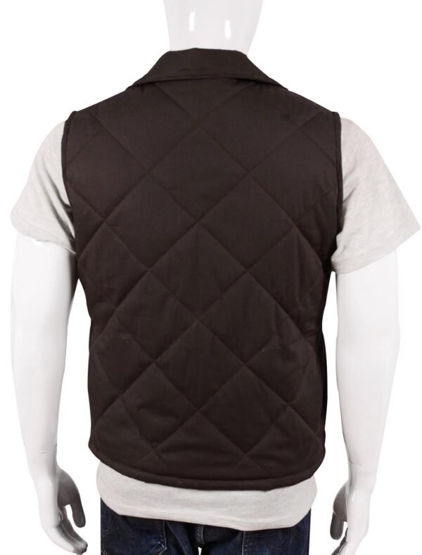 John Dutton Brown Quilted Vest Yellowstone – Inspired by Kevin Costner - Image 6