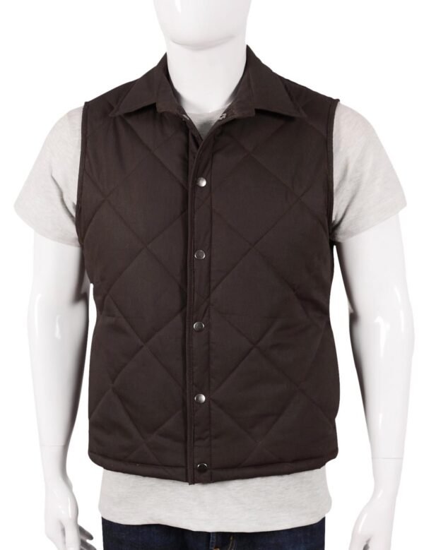 John Dutton Brown Quilted Vest Yellowstone – Inspired by Kevin Costner - Image 2