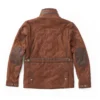 Luxurious Brown Suede Leather Jacket for Women with Shearling Collar (3) Women’s Waxed Suede Brown Leather Jacket