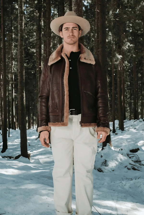 Luxury Men's B3 Aviator Shearling Jacket – Premium Merino Sheepskin, Handmade in Italy - Image 3