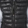 Luxury Men’s Black Leather Puffer Vest – Stylish & Warm Outerwear (4) Luxury Men’s Black Leather Puffer Vest