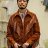 Men’s Brown Suede Cowboy Jacket with Fringe Trim – Western Style (2) Men's Brown Suede Cowboy Jacket