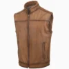 Men's Brown Suede Leather Vest
