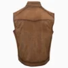 Men’s Brown Genuine Suede Leather Vest