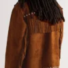 Men’s Premium Suede Cowboy Jacket with Fringes – Bold Brown Western Leather Jacket (3) Men’s Suede Leather Jacket With Fringes
