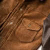 Mens Suede Leather Trucker Jacket
