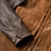 Mens Suede Leather Trucker Jacket