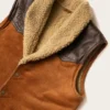 Mens Western Cowhide Sherpa Vest
