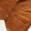 Mens Western Cowhide Sherpa Vest