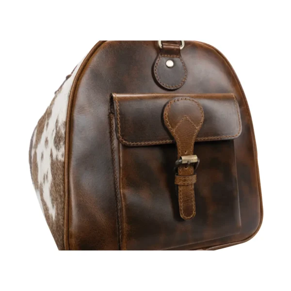 Schneiders Cowhide Leather Duffle Bag – Real Hair-On Hide Travel Bag - Image 3