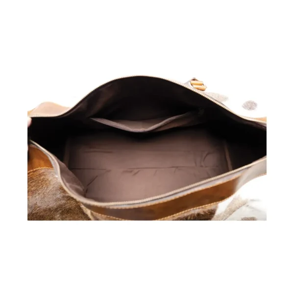 Schneiders Cowhide Leather Duffle Bag – Real Hair-On Hide Travel Bag - Image 4