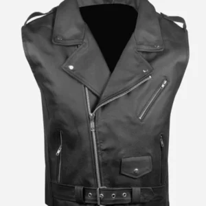Southside Serpents Black Leather Biker Vest - Riverdale Inspired