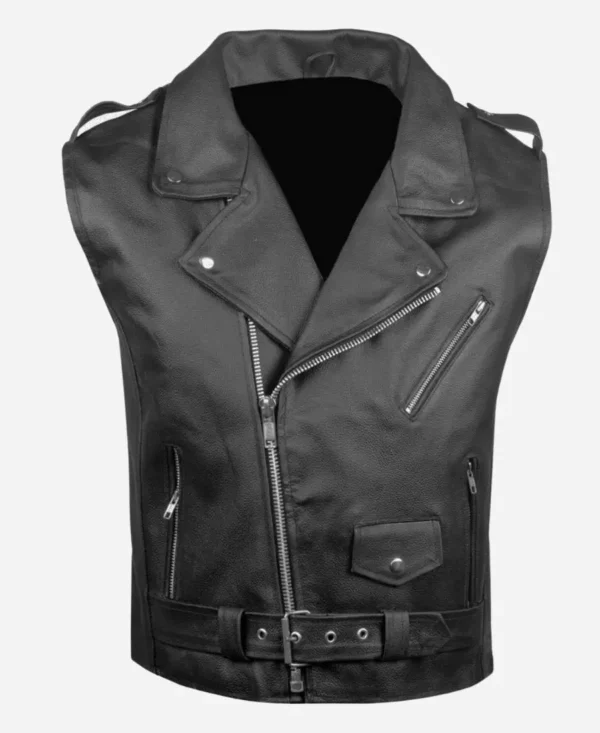 Southside Serpents Black Leather Biker Vest - Riverdale Inspired