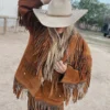 Women’s Shearling Bomber Jacket – Western Style