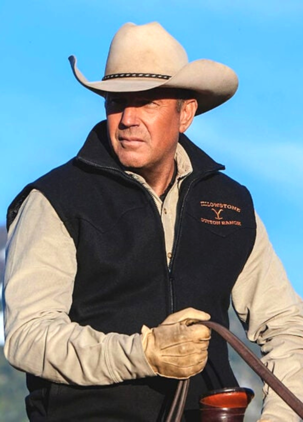 Stylish John Dutton Black Vest – Iconic Yellowstone Wool Essential - Image 3