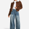 Teddy Collar Wool Look Jacket