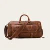 The Bard Weekender handmade leather duffle bag with shoe compartment and front pocket – Jacket Journey