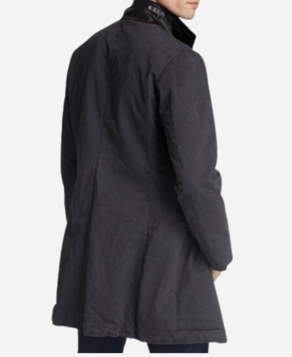 The Walking Dead Governor Coat – Philip Blake Grey Trench Jacket - Image 2