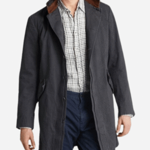 The Walking Dead Governor Coat – Grey Cotton Trench Jacket Worn by Philip Blake