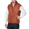 Ultimate Cognac Leather Puffer Vest for Men – Stylish & Warm Outerwear (3) Ultimate Cognac Leather Puffer Vest for Men