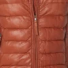 Ultimate Cognac Leather Puffer Vest for Men – Stylish & Warm Outerwear (4) Ultimate Cognac Leather Puffer Vest for Men