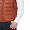 Ultimate Cognac Leather Puffer Vest for Men – Stylish & Warm Outerwear (5) Ultimate Cognac Leather Puffer Vest for Men