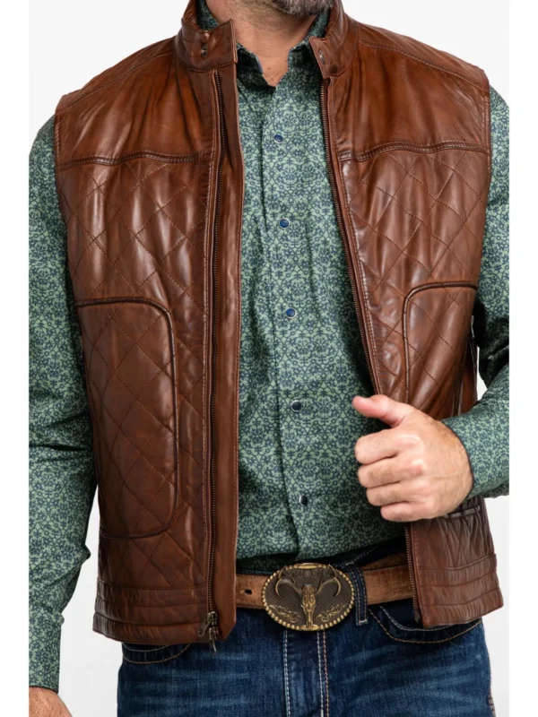 Ultimate Premium Stylish Leather Vest for Men - Quilted Leather Jacket - Image 3
