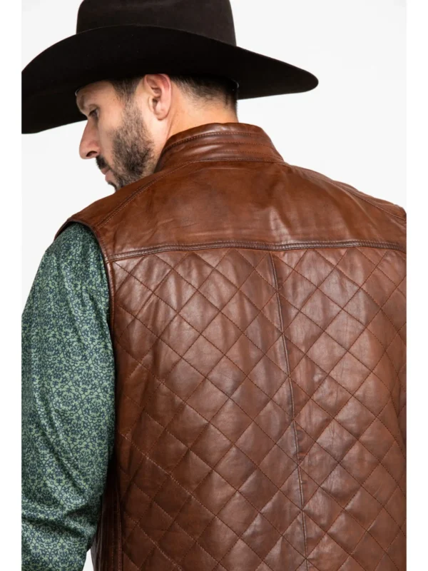 Ultimate Premium Stylish Leather Vest for Men - Quilted Leather Jacket - Image 5