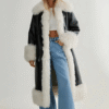 Untitled design (5) Plush Collar Bonded Maxi Aviator Coat