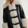 Untitled design (8) Plush Collar Bonded Maxi Aviator Coat