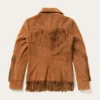 Women’s Brown Lamb Suede Fringe Jacket – Western Style Outerwear (2) Women’s Brown Lamb Suede Fringe Jacket – Western Style Outerwear