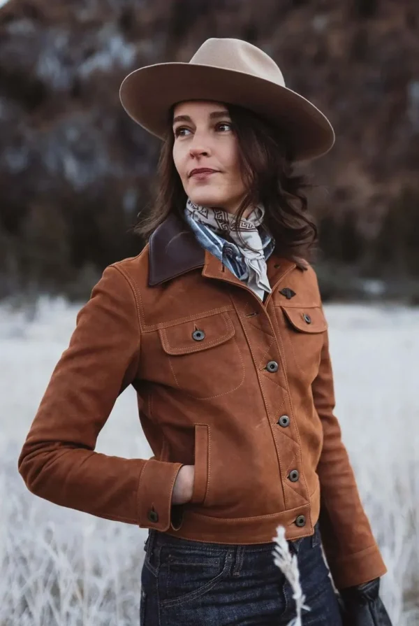 Western Leather Jacket for Women – Gold Bison™ Genuine Leather