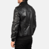 Agent Shadow Black Leather Bomber Jacket (5) Agent Shadow Black Leather Bomber Jacket
