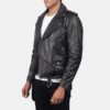 Allaric Alley Black Leather Biker Jacket – Motorcycle Style