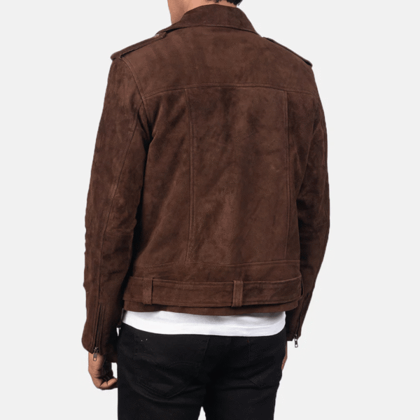 Allaric Alley Mocha Suede Biker Jacket - Image 4