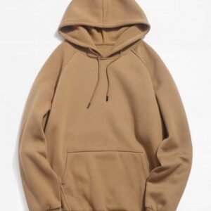 Basic Solid Fleece Hoodie with Pouch Pocket and Hood