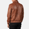 A2 Ten Brown Leather Bomber Jacket
