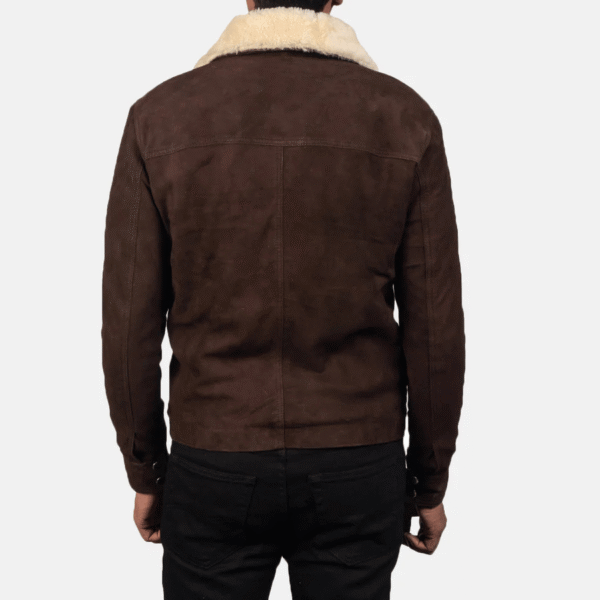 Brown Shearling Fur Jacket - Image 4