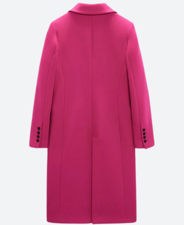 Evie Lane Pink Wool Trench Coat | A Reason for the Season Taylor Cole Inspired - Image 2