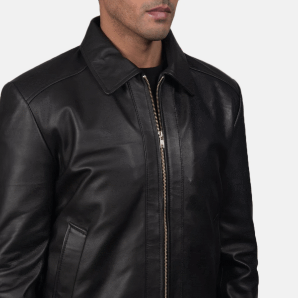 Inferno Black Leather Jacket - Image 5